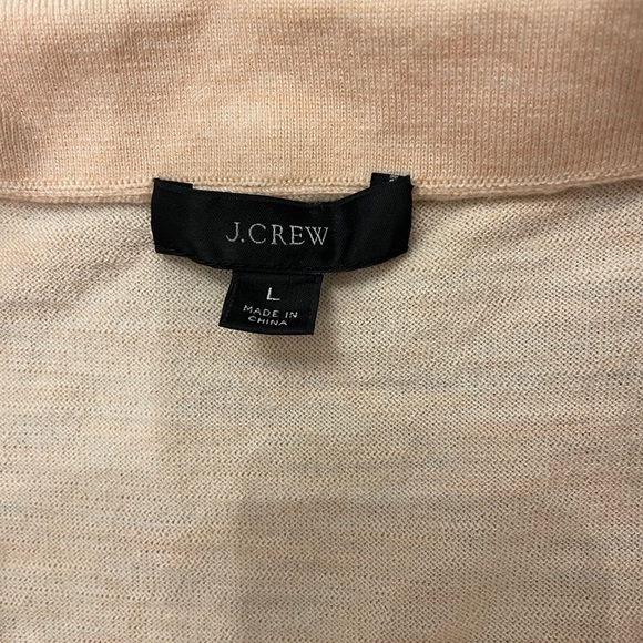 Merino wool pastel peach collared sweater - Picture 3 of 4